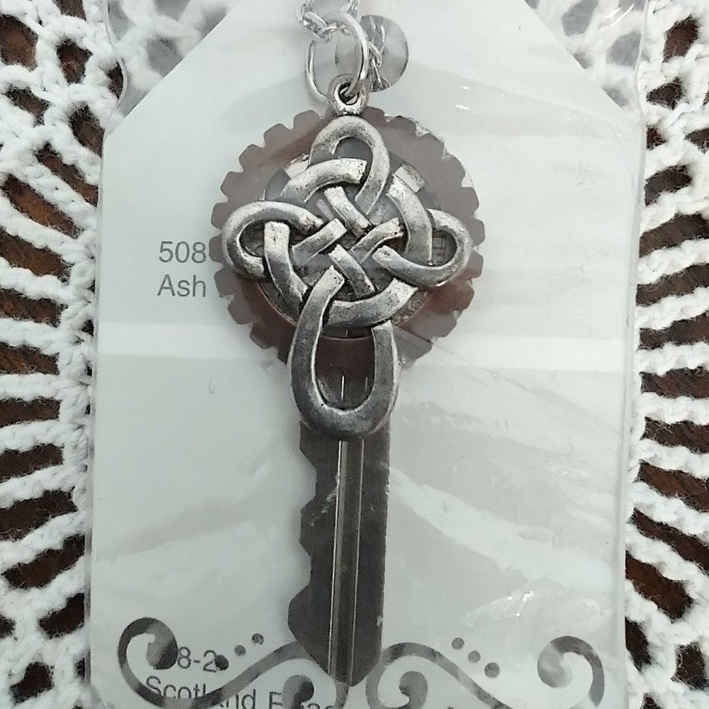 Rag Frog Revival Up-cycled key pendant necklace 18"
